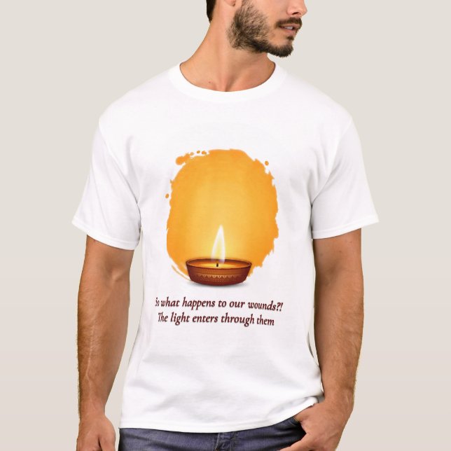 Läkningsljus T-shirt | Inspirerande Citat (Framsida)