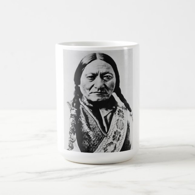 Lakota Chief Surrender: Sitta Bull Fort Buford Kaffemugg (Center)