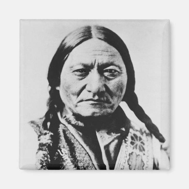 Lakota Chief Surrender: Sitta Bull Fort Buford Magnet (Framsidan)