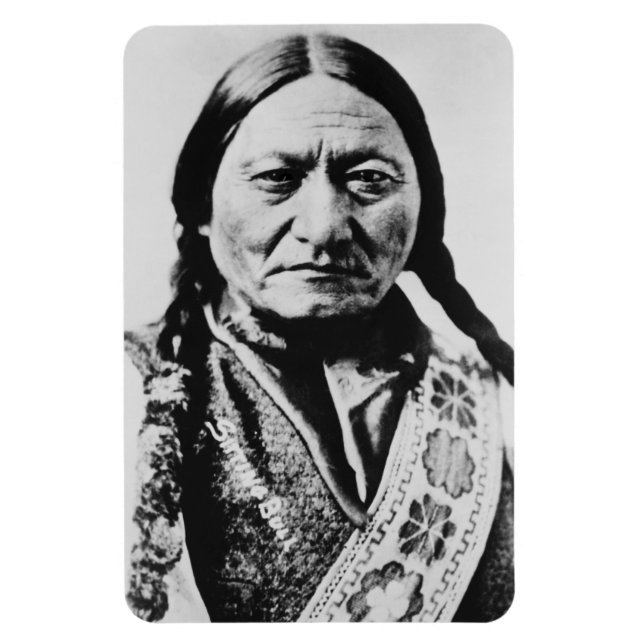Lakota Chief Surrender: Sitta Bull Fort Buford Magnet (Vertikal)