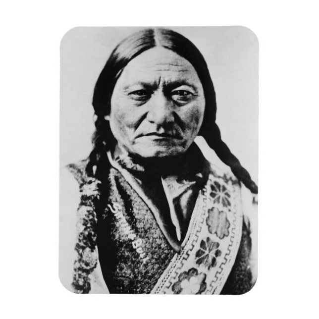 Lakota Chief Surrender: Sitta Bull Fort Buford Magnet (Vertikal)