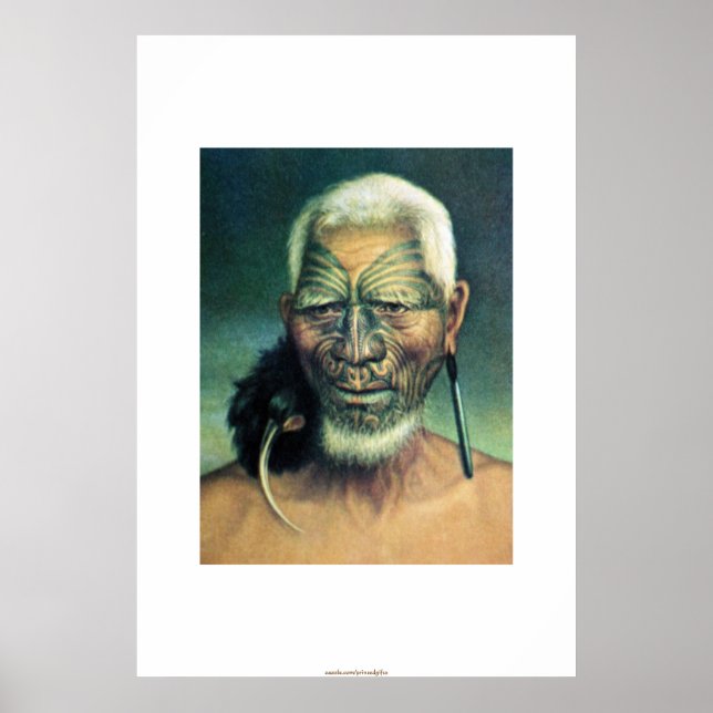 Lakota Chieftain Art & Native American Dikt Poster (Framsidan)