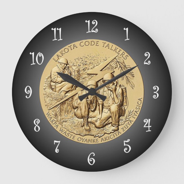 Lakota Code Talkers Bronze Medal ~ Stor Klocka (Framsida)