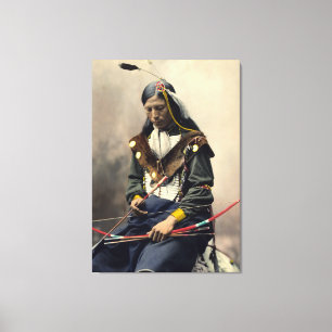 Lakota högsta Ben-Halsband Oglala Canvastryck