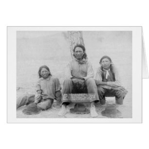 Lakota Indian Teenagers in Western Dress Hälsningskort