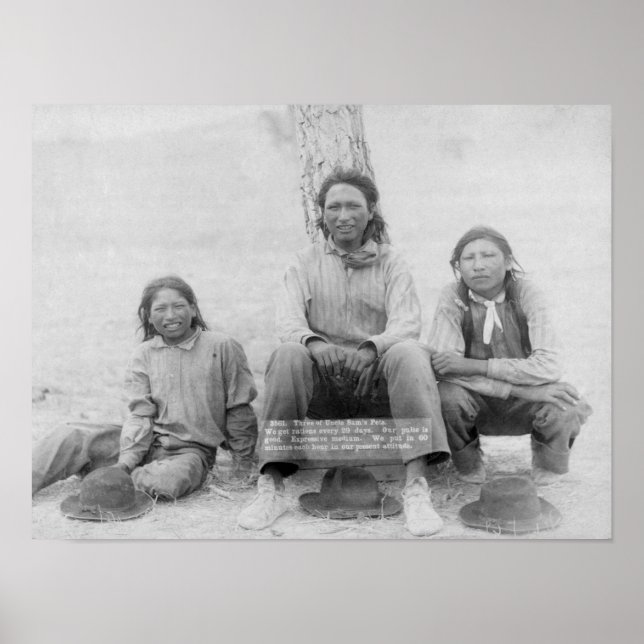 Lakota Indian Teenagers in Western Dress Poster (Framsidan)