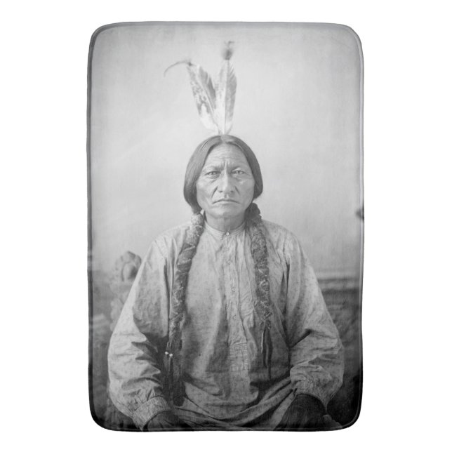 Lakota Leader Sitta Bull Native Indian Badrumsmatta (Framsidan (Vertikal))