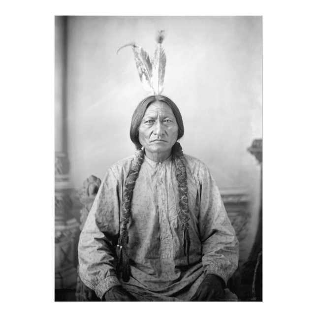 Lakota Leader Sitta Bull Native Indian Fototryck (Framsidan)