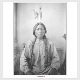 Lakota Leader Sitta Bull Native Indian Klistermärken