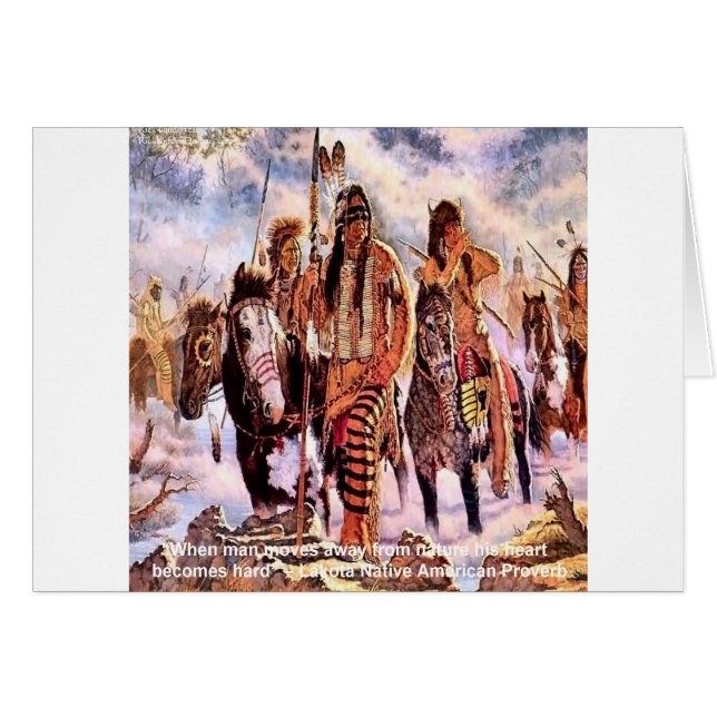 Lakota Native American Nature Proverb Hälsningskort (Framsidan Horizontal)