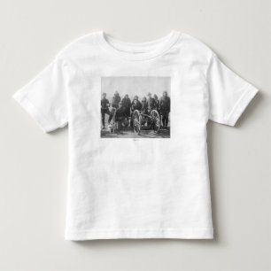 Lakota spanar och vitsoldater som bakom poseras tee