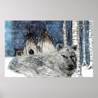 LAKOTA WINTER-utskrift Poster