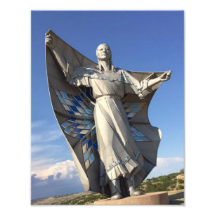 Lakota Woman med Star Shawl Giant Statue Fototryck