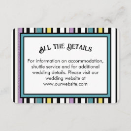 Lakrits candy stripe - bröllpskort tilläggskort