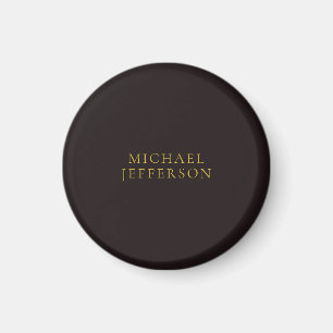 Lakrits Svart Guld Minimalistisk Enkel Modern Namn Magnet