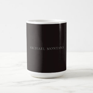 Lakrits Svart Minimalistisk Enkel Modern Egen Namn Kaffemugg