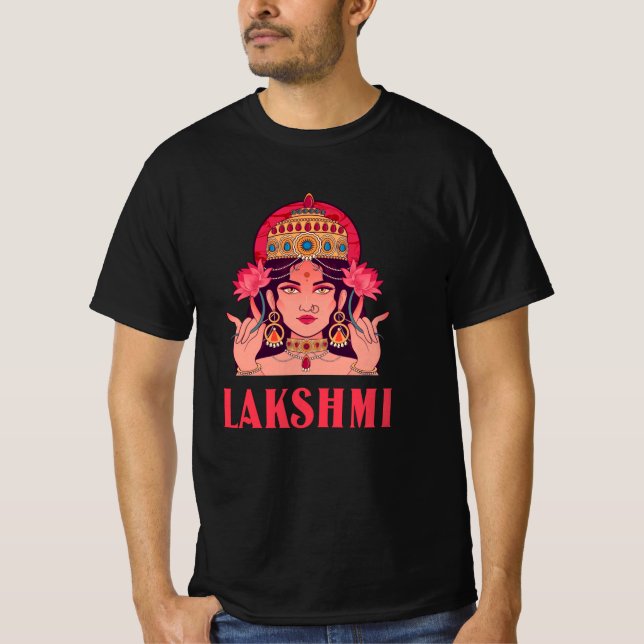 Lakshmi är brans gudinna förmögenhet t shirt (Framsida)