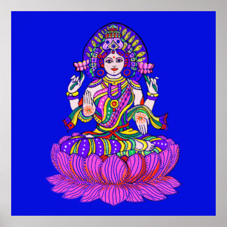 Lakshmi Diwali Festival Goddess Bra Fortune Poster