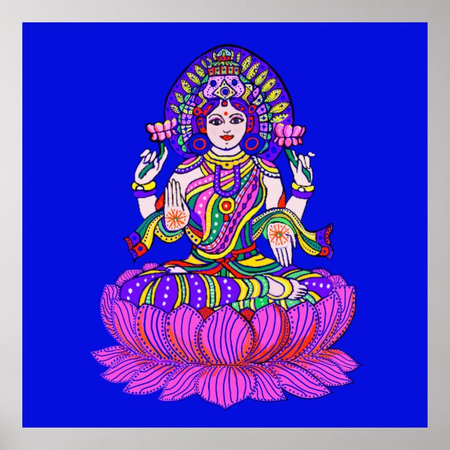 Lakshmi Diwali Festival Goddess Bra Fortune Poster (Framsidan)