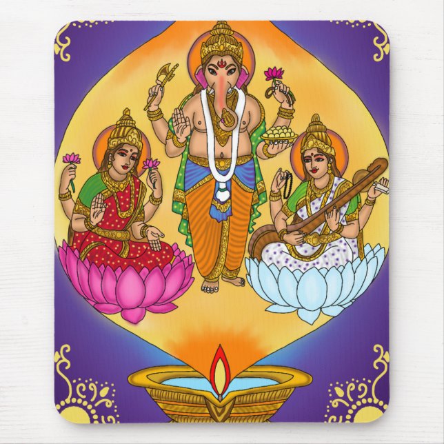 Lakshmi Ganesh Mouse Pad Musmatta (Framsidan)