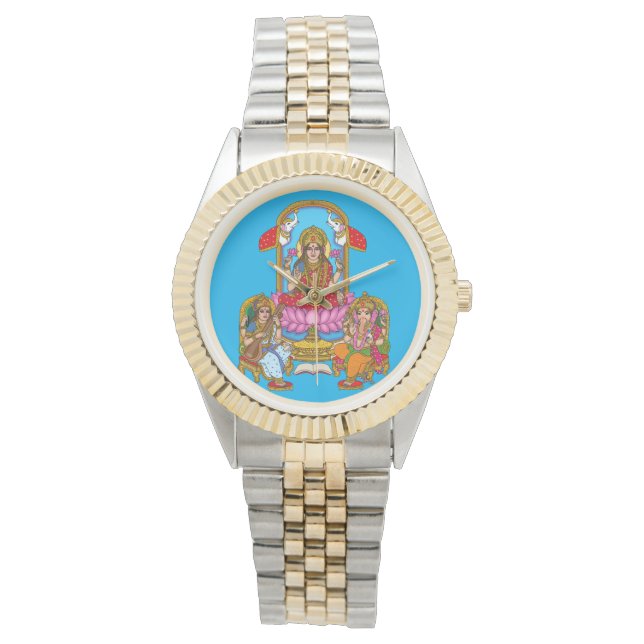 Lakshmi Ganesh väggklocka Armbandsur (Framsida)