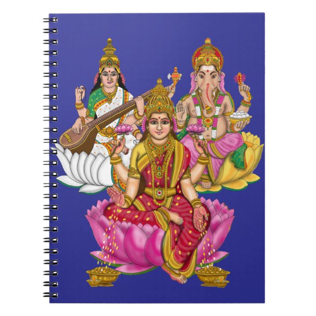 Lakshmi Ganesha Pappersvaror Anteckningsbok (Framsidan)