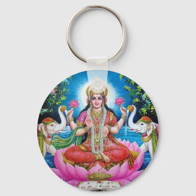 Lakshmi Goddess av Kärlek, välstånd och välstånd Nyckelring (Framsida)
