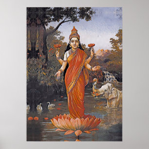 LAKSHMI-gudinna - till och med stort bilder - Poster