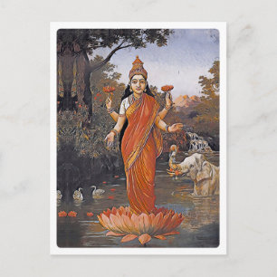 LAKSHMI-gudinna - till och med stort bilder - Vykort