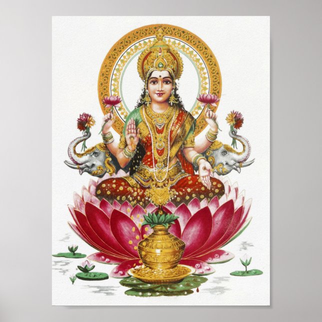 Lakshmi Hindu Goddess Poster (Framsidan)