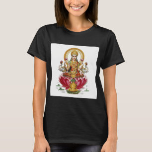 Lakshmi Hindu Goddess välståndsgudinna och T Shirt