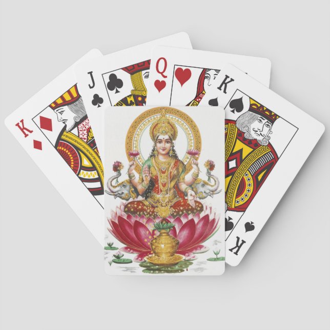 Lakshmi Hinduisk Gudinna Casinokort (Baksidan)