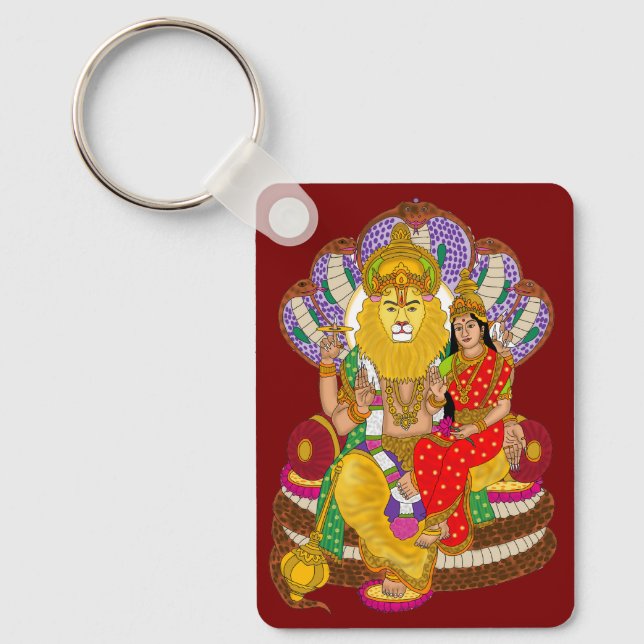 Lakshmi Narasimha Keychain Nyckelring (Framsida)