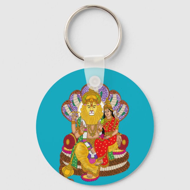 Lakshmi Narasimha Keychain Nyckelring (Framsida)