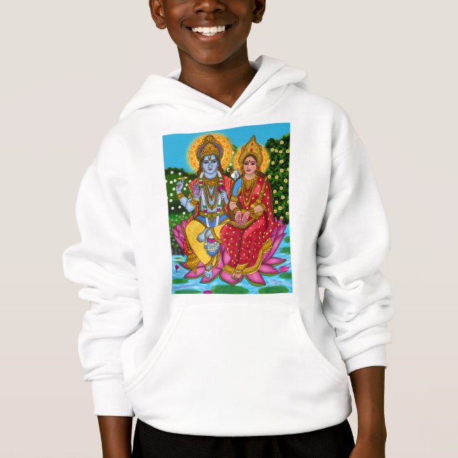 Lakshmi Narayan Hoodie T Shirt (Framsida)