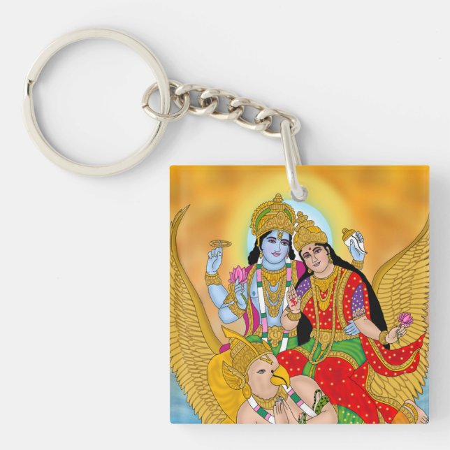 Lakshmi Narayan Keyring – Divine Keychain for Dail (Framsidan)
