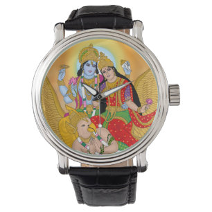 Lakshmi Narayan-klocka – gudomlig väggdekoration o Armbandsur