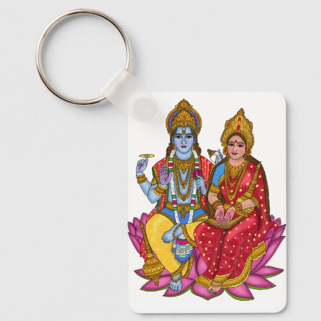 Lakshmi Narayan Sticker Nyckelring (Framsida)