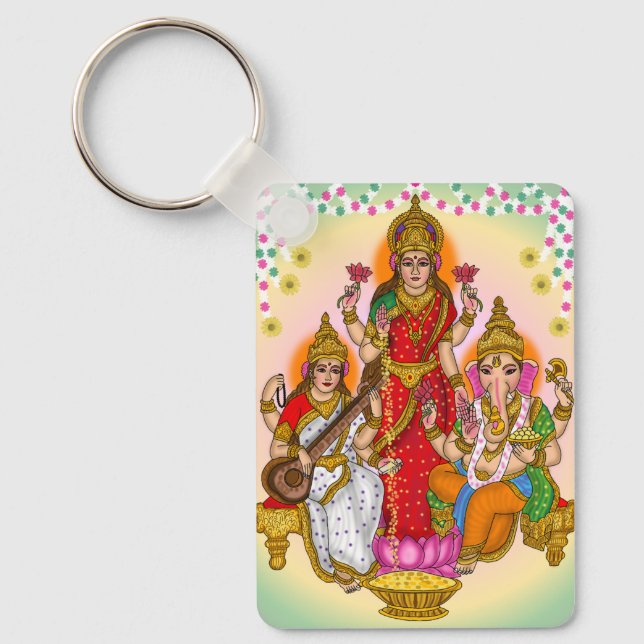 Lakshmi Saraswati Ganesha Nyckelring (Framsida)