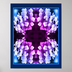 Laktecap Hydrangea Black White Tintved Abstrakt Poster
