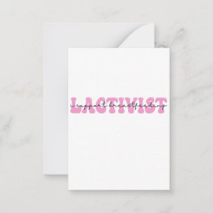 Laktivist I stöder BreastFeeding Awareness Week Anteckningskort