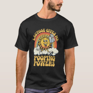 Laktos Bajsande Krafter, Rolig Retro Laktosintoler T Shirt