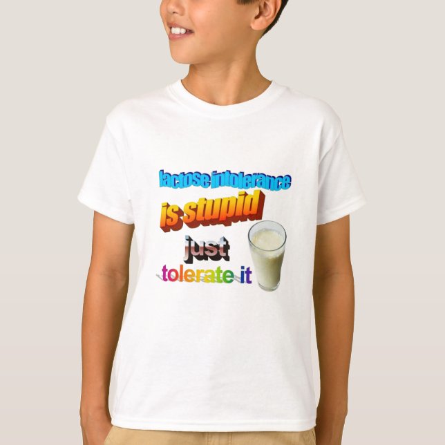 Laktos Intolerans T Shirt (Framsida)
