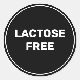 Laktosfri Allergy Säker Culinary Runt Klistermärke