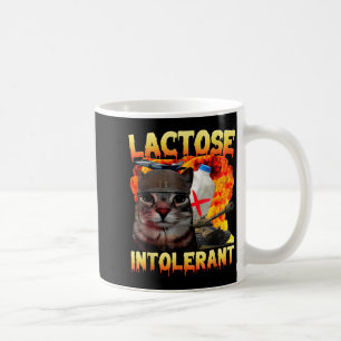 Laktosintolerant dum kattememe rolig kommentar kat kaffemugg