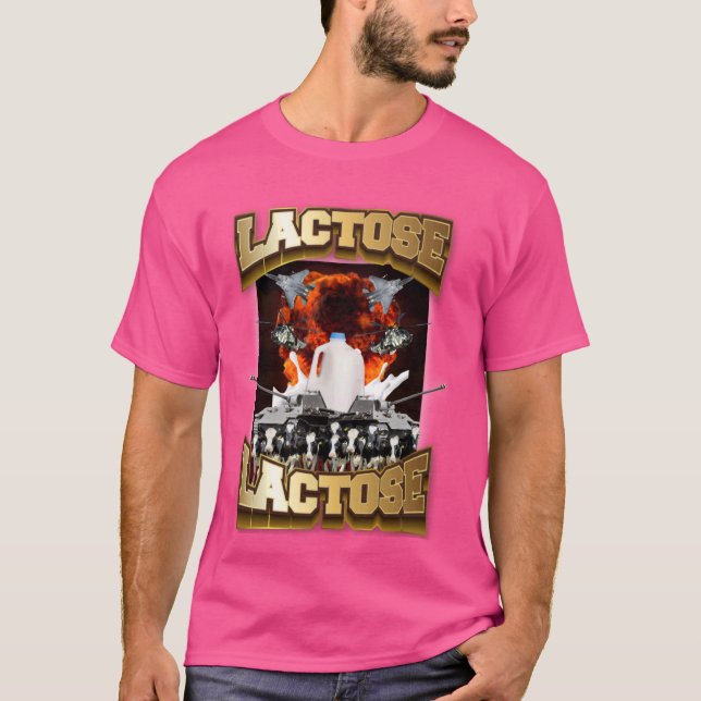Laktosintolerant, rolig sarkasm märkligt specifik t shirt (Framsida)