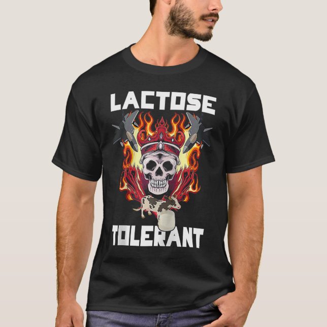 Laktostolerant Trendig Meme Raglan Baseball T Shirt (Framsida)
