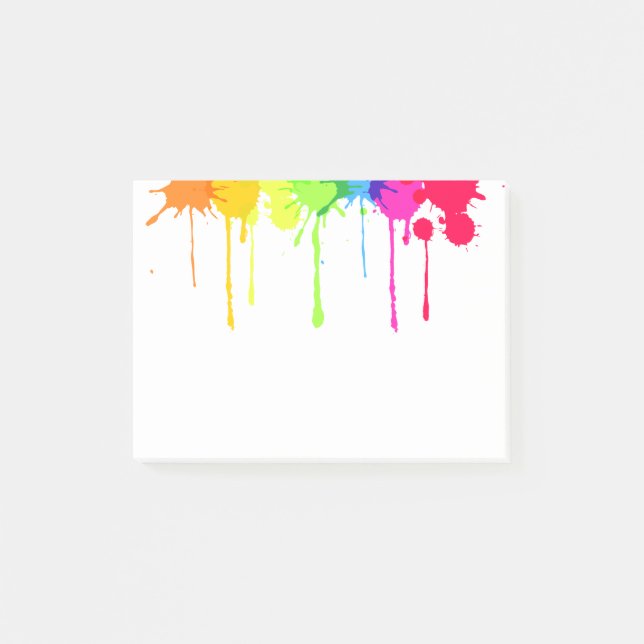 Lala 585; Paint Splatter Post its. Post-it Block (Framsida)