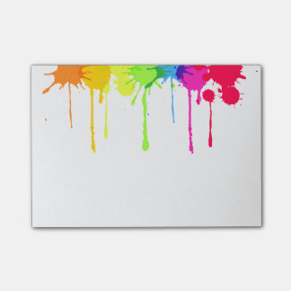 Lala 585; Paint Splatter Post its. Post-it Block