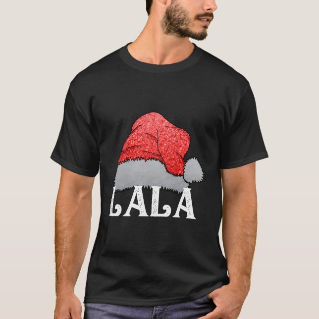 Lala Jultomten Hat Jul Matching Familj Gro T Shirt (Framsida)
